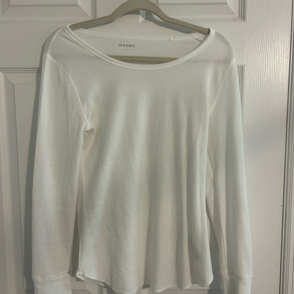 Old Navy Women's White Long Sleeve Top